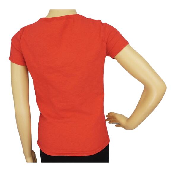 2/$15 J. Crew Cotton Wrap Side-Tie Top Red Short Sleeve V-Neck Size XXS - Picture 5 of 8